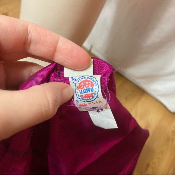 Vintage 1980s black velvet pink prom dress Inner Circle Inc. small - Picture 14 of 15